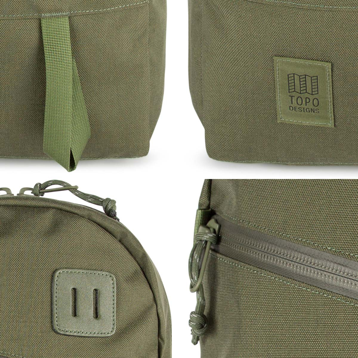 Topo Designs Daypack Tech Olive, details
