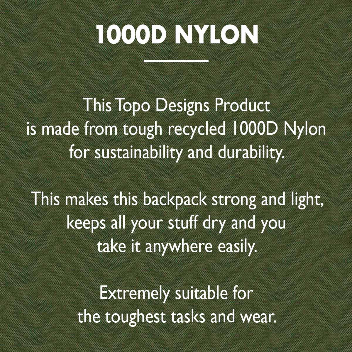 Topo Designs Daypack Tech, 1000D Nylon