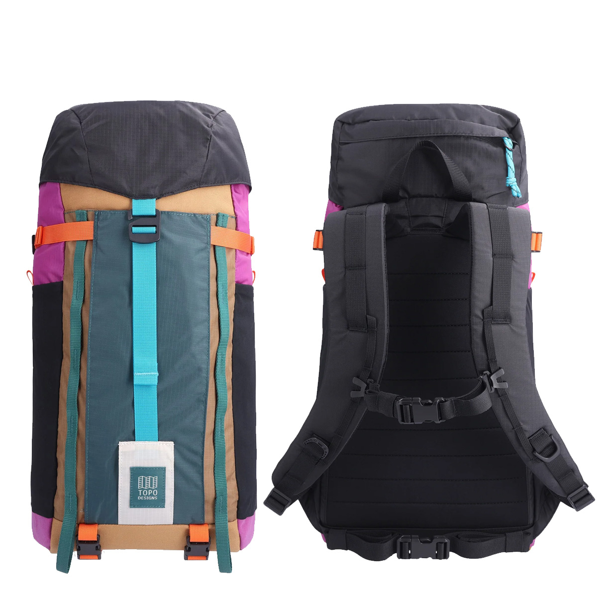 Topo Designs Mountain Pack 16L Botanic Green/Grape, ideal backpack for daily use