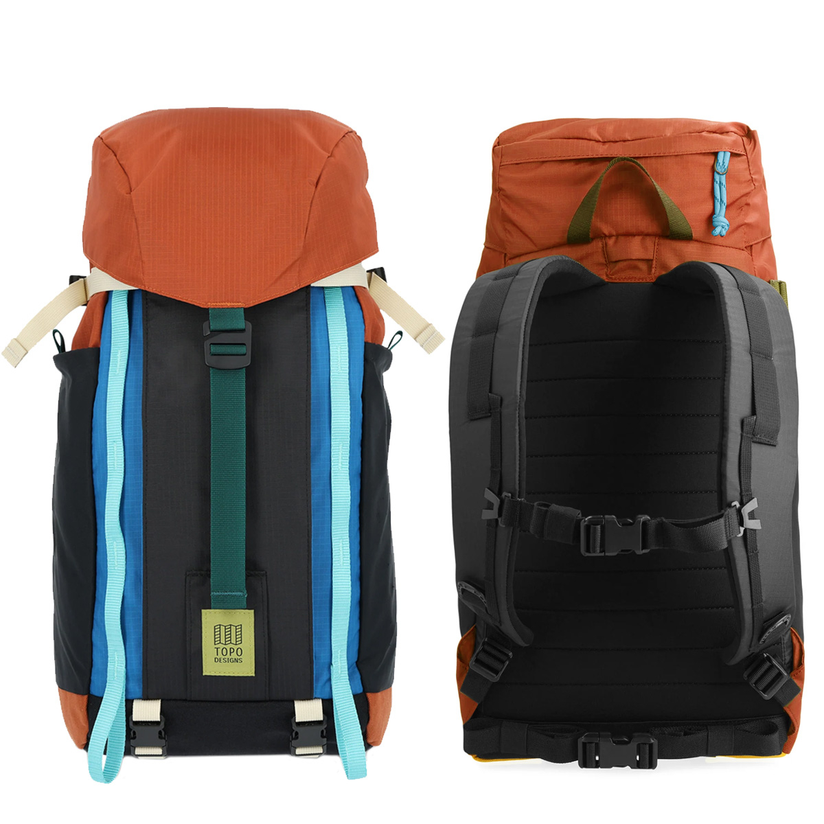Topo Designs Mountain Pack 16L Black, front and back