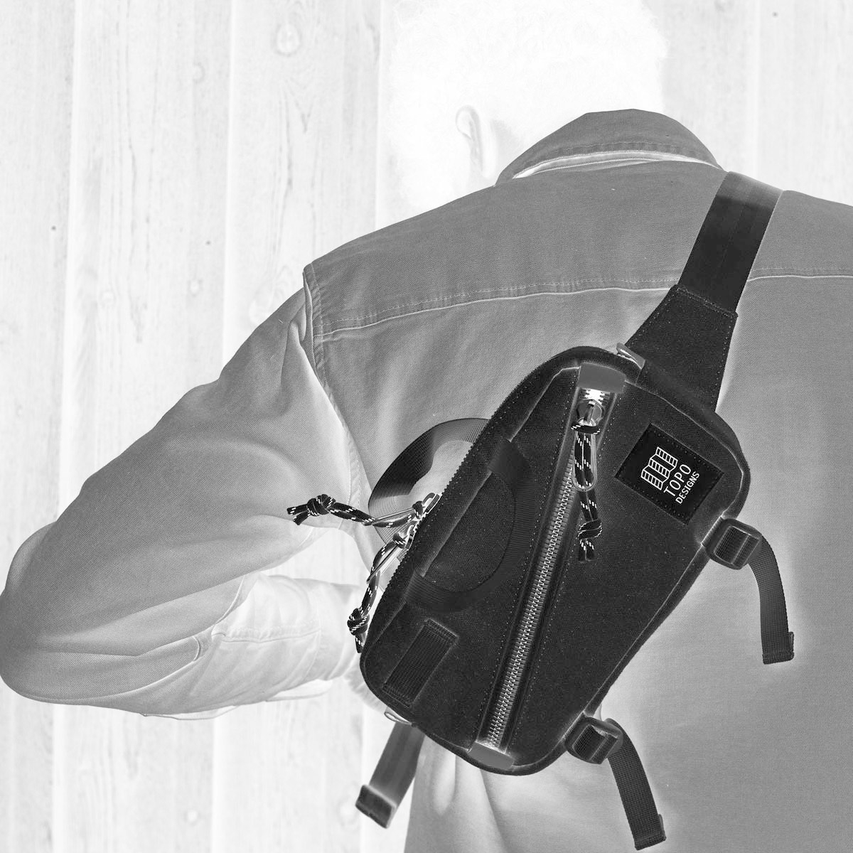 Topo Designs Mini Quick Pack Canvas Black, a well-built, secure bag for travel