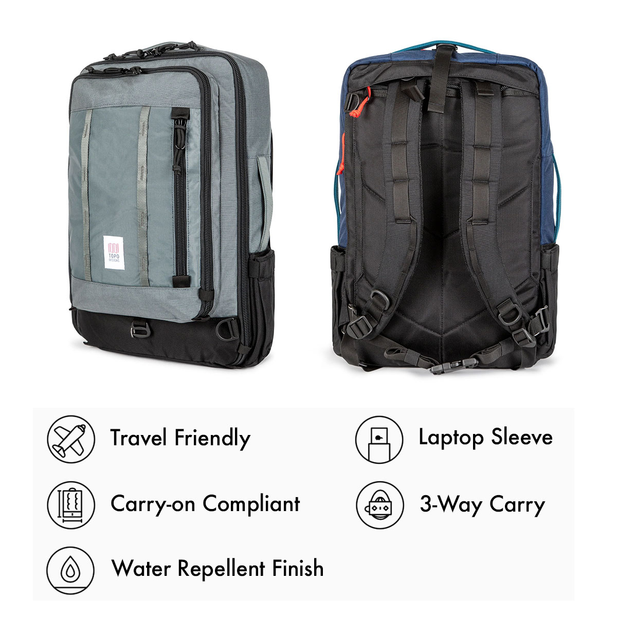 Topo Designs Global Travel Bag 30L Charcoal the-most-versatile-travel-bag