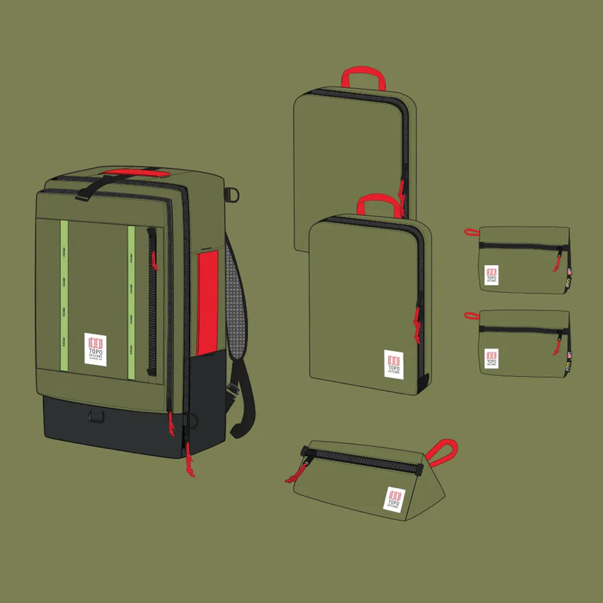 Topo Designs Global Travel Bag System 