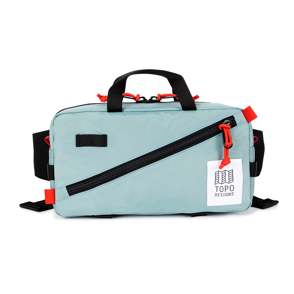 Topo Designs Quick Pack Sage, can be slung over your shoulder or worn around your waist, fanny pack style