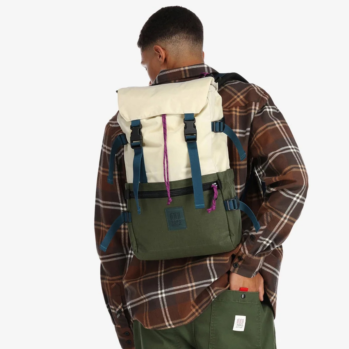 Topo Designs Rover Pack Classic Bone White/Olive, timeless backpack with great functionalities