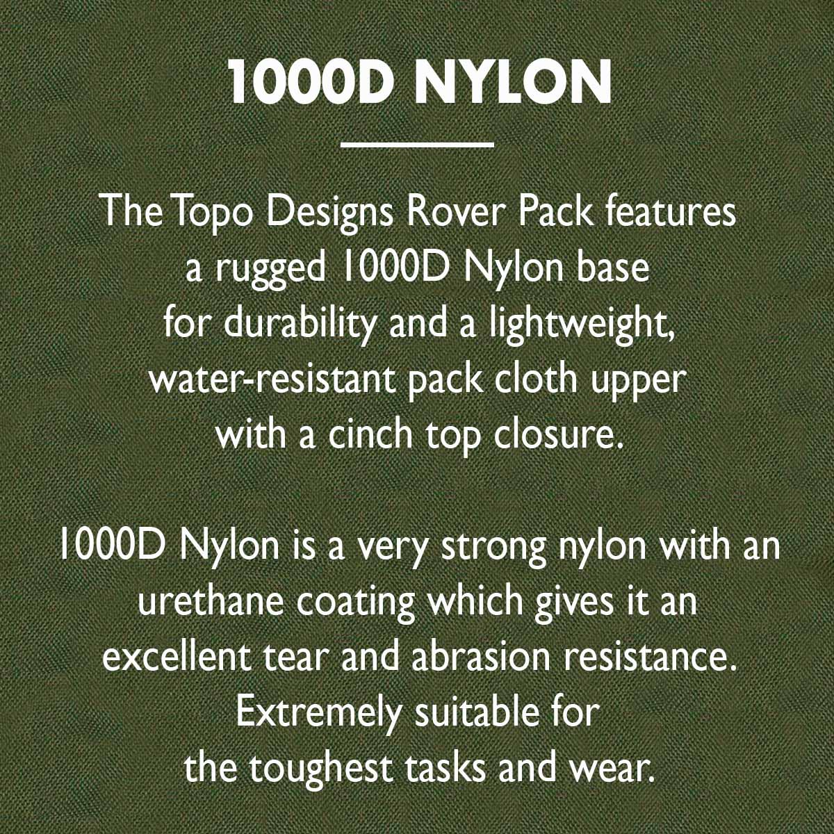 Topo Designs Rover Pack Classic 1000D Nylon