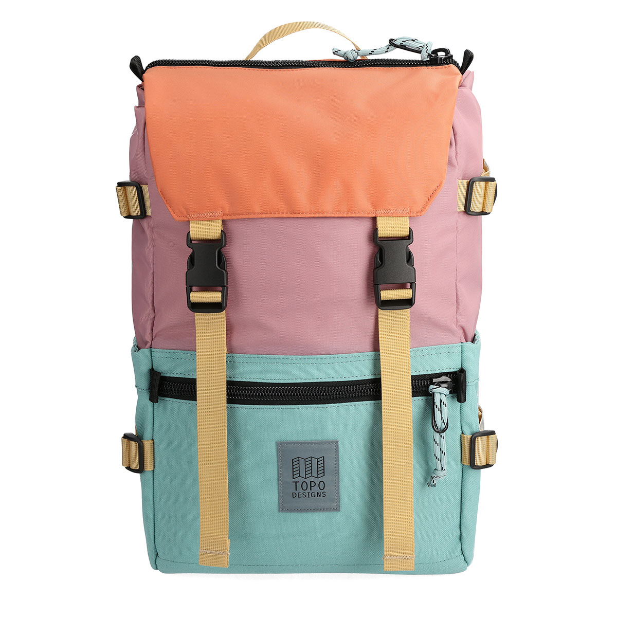Topo Designs Rover Pack Classic Rose/Geode Green, timeless backpack with great functionalities