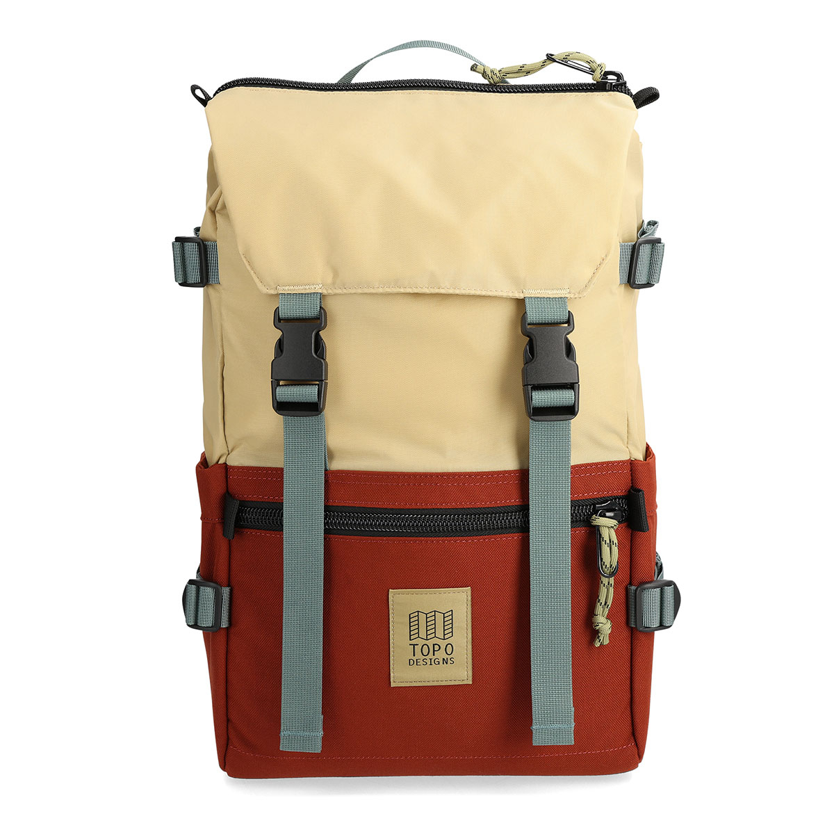 Topo Designs Rover Pack Classic Sahara/Fire Brick, timeless backpack with great functionalities