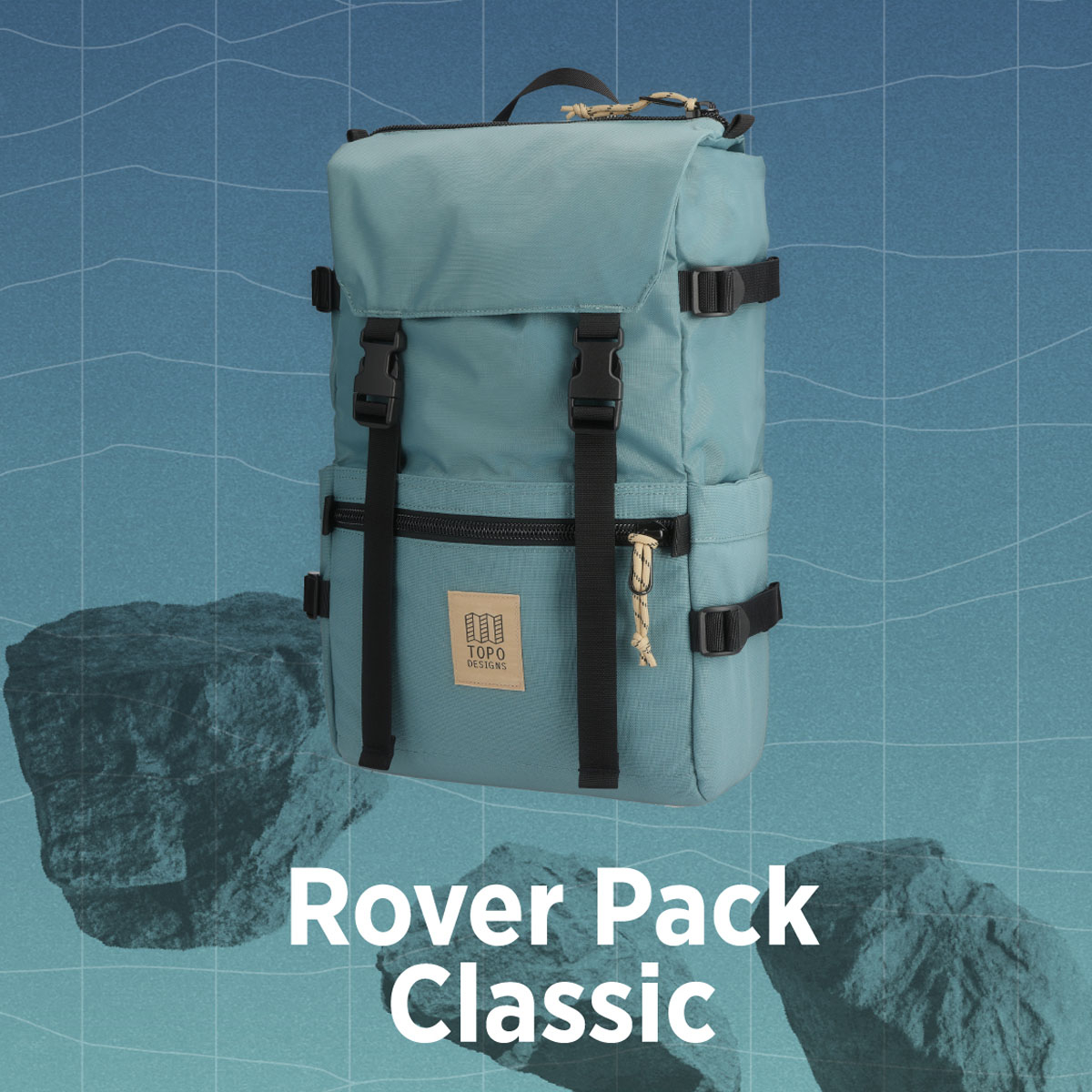 Topo Designs Rover Pack Classic Sea Pine, durable, lightweight and water-resistant pack for daily use