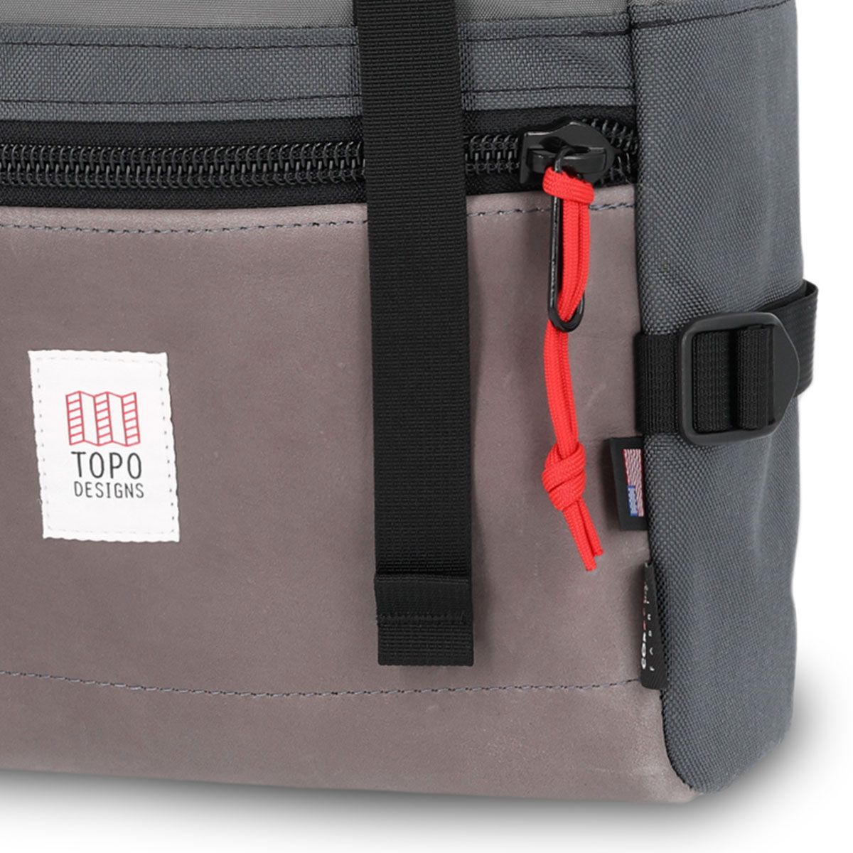 Topo Designs Rover Pack Leather Charcoal/Charcoal Leather, timeless backpack with great functionalities
