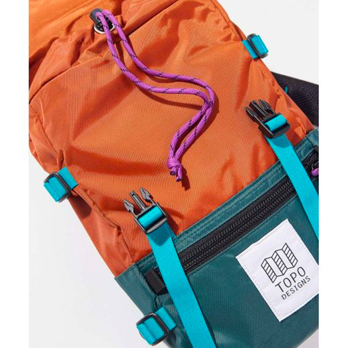 Topo Designs Rover Pack - Mini Botanic Green/Clay, statement-making bag that’s the perfect size for errands around town or on the trail