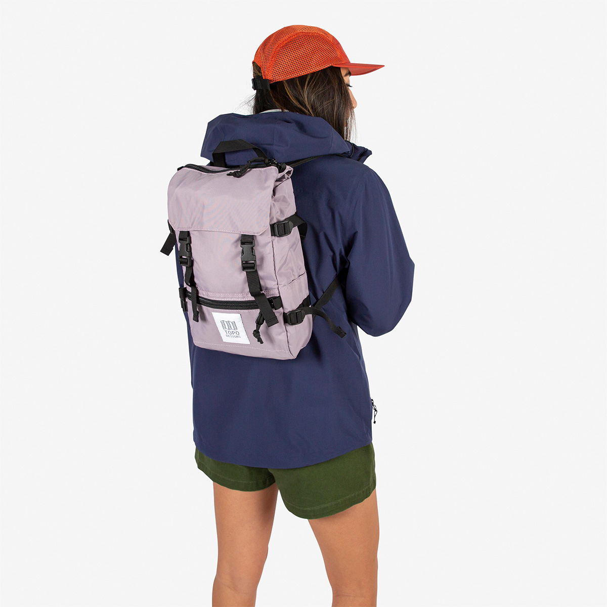 Topo Designs Rover Pack - Mini Light Purple, statement-making bag that’s the perfect size for errands around town or on the trail