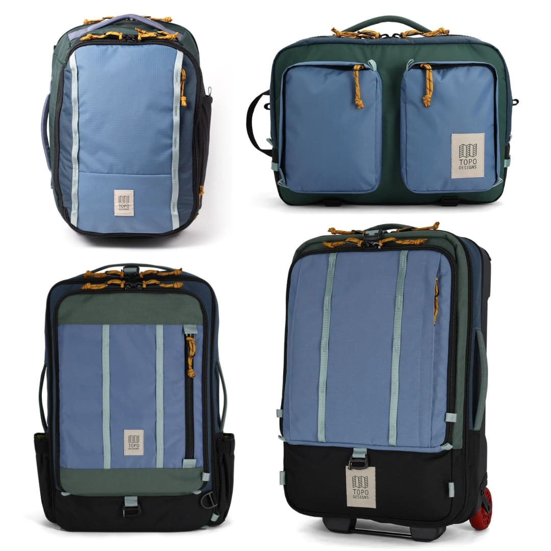Topo Designs Global travel Set Stone Blue/Forest, the-most-versatile-travel-bag